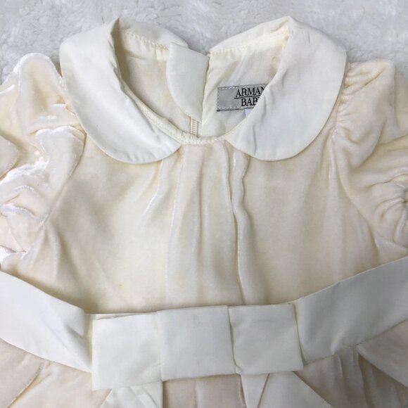Armani Baby Formal Cream Dress Size 6 M - Picture 5 of 16